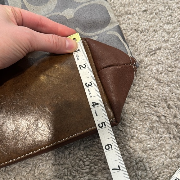 Coach Gray and Brown Signature Shoulder Bag - Picture 7 of 8